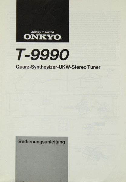 Onkyo T-9990 Manual