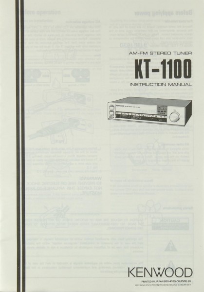Kenwood KT-1100 Manual