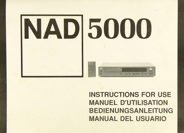 NAD 5000 Bedienungsanleitung