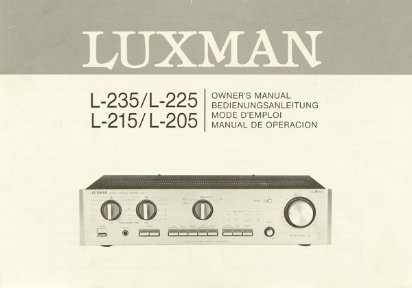 Luxman L-235 / L-225 / L-215 / L-205 Bedienungsanleitung