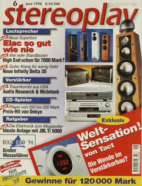 Stereoplay 6/1998 Zeitschrift