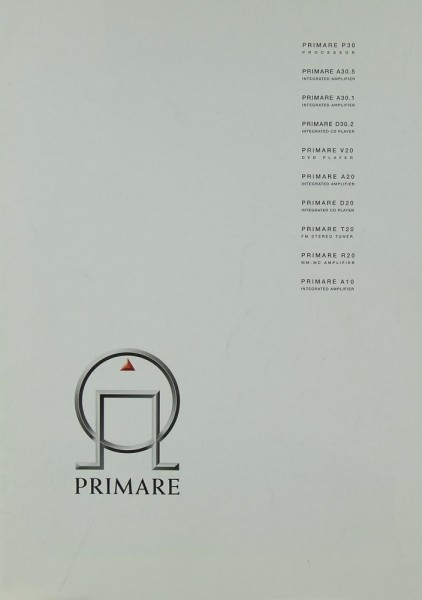 Primare Produktübersicht Prospekt / Katalog