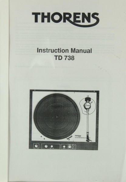 Thorens TD 738 Manual