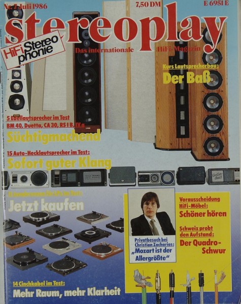 Stereoplay 7/1986 Zeitschrift