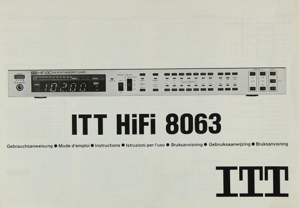 ITT 8063 Bedienungsanleitung