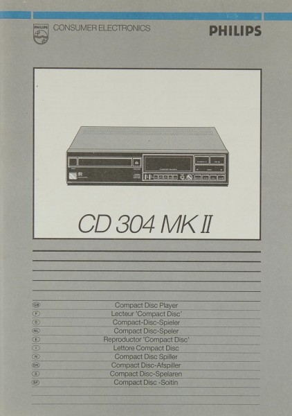 Philips CD 304 MK II User Manual