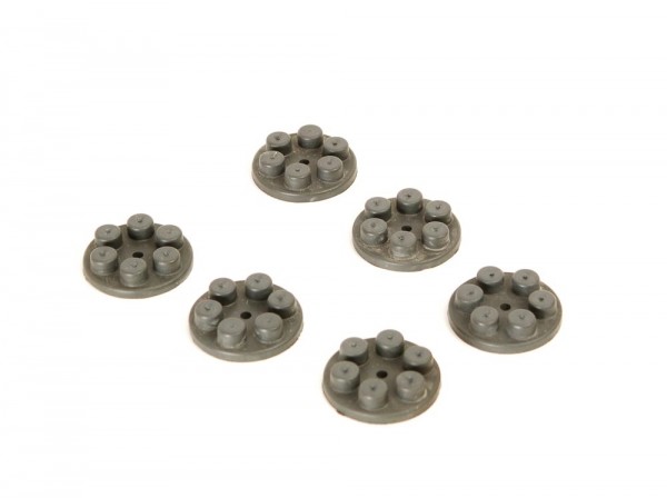 Set of 6 rubber device feet