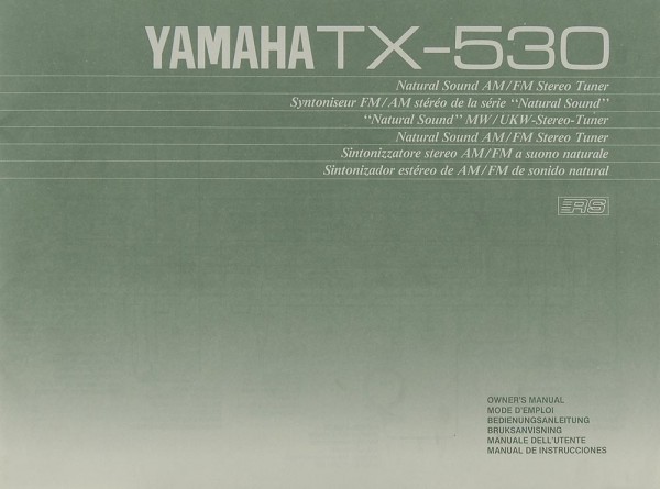 Yamaha TX-530 Manual