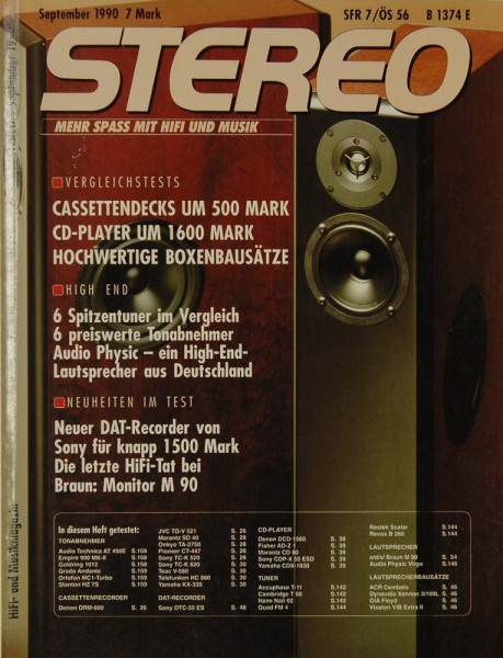 Stereo 9/1990 Zeitschrift