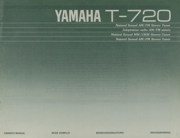 Yamaha T-720 Bedienungsanleitung