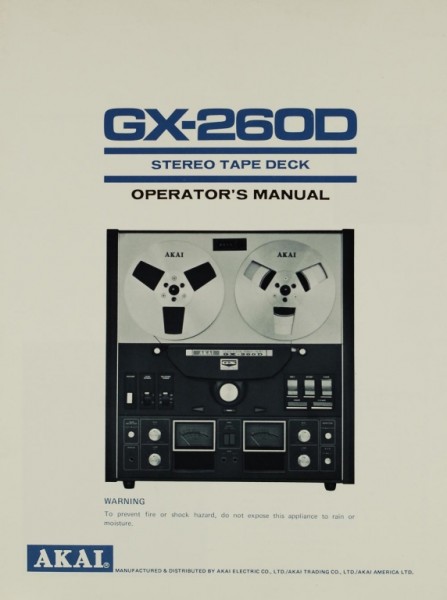 Akai GX-260 D Bedienungsanleitung