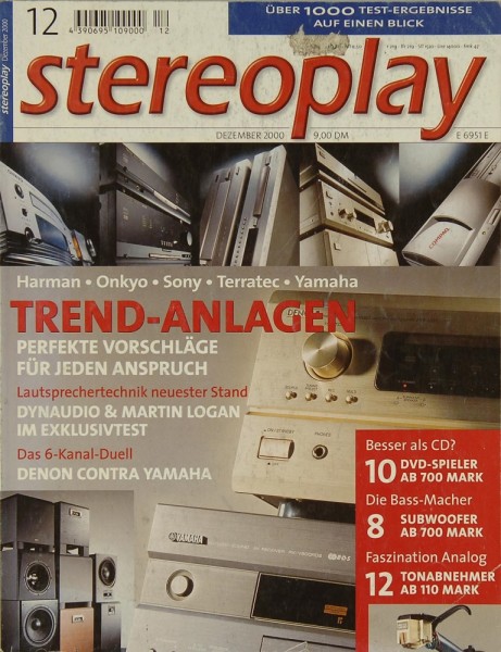 Stereoplay 12/2000 Zeitschrift