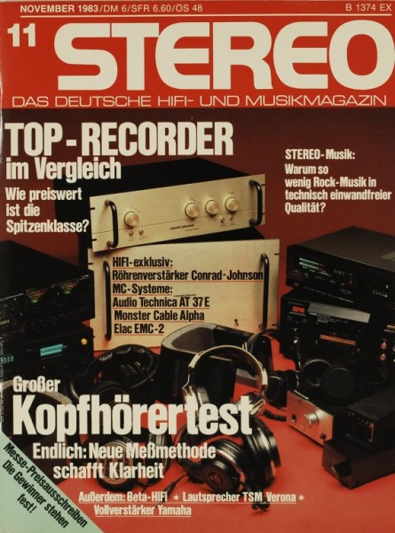 Stereo 11/1983 Zeitschrift