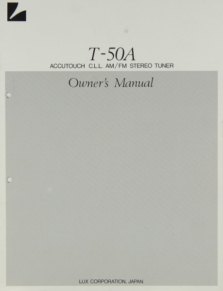 Luxman T-50 A User Manual