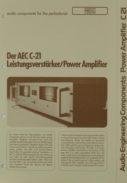 AEC C-21 Prospekt / Katalog