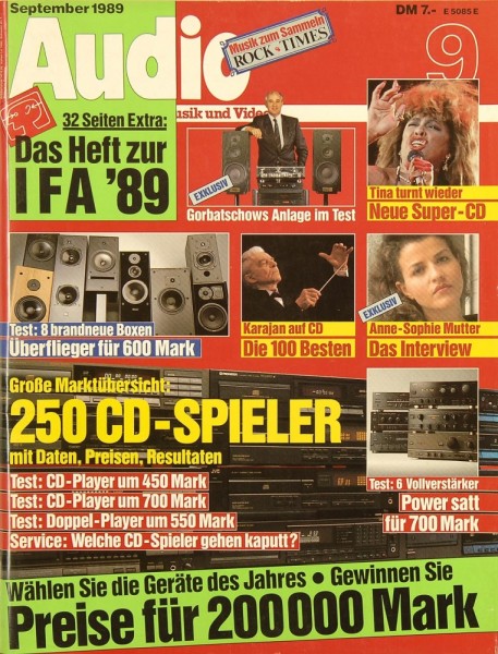 Audio 9/1989 Zeitschrift