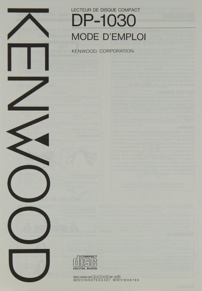 Kenwood DP-1030 Manual