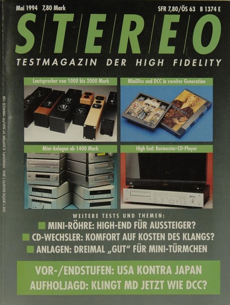 Stereo 5/1994 Zeitschrift