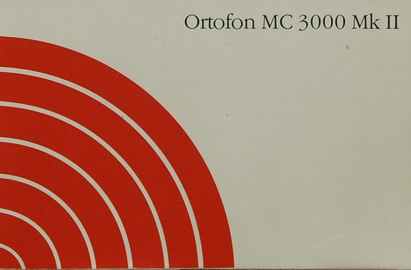 Ortofon MC 3000 Mk II Manual