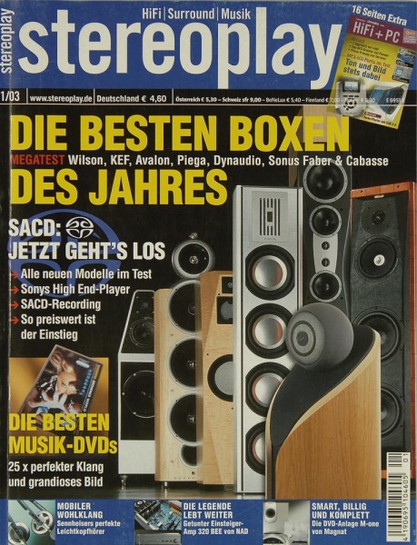 Stereoplay 1/2003 Zeitschrift