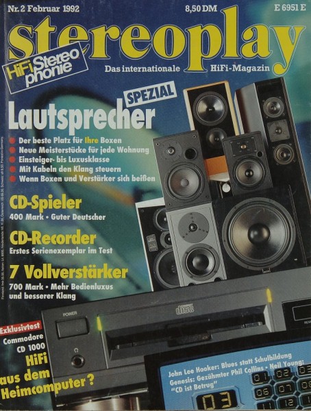 Stereoplay 2/1992 Zeitschrift