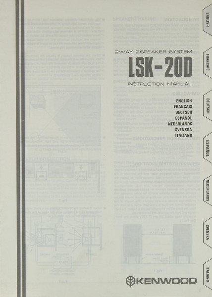 Kenwood LSK-20 D Manual