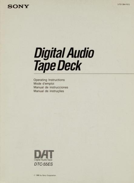 Sony DTC-55 ES User Manual
