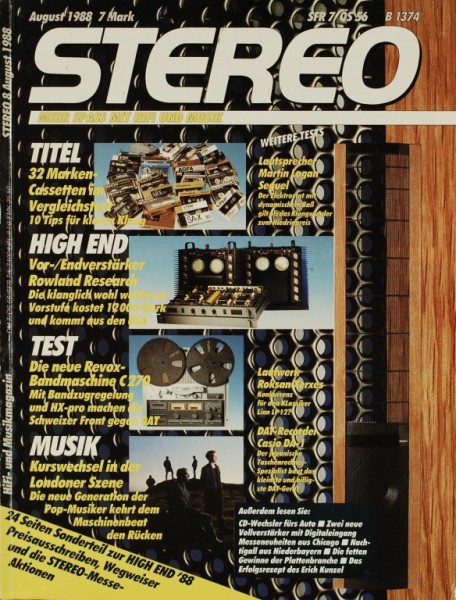Stereo 8/1988 Zeitschrift