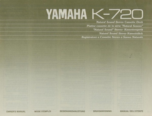 Yamaha K-720 Bedienungsanleitung