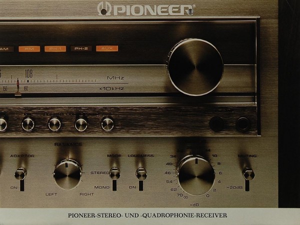 Pioneer Stereo- &amp; Quadrophonie-Receiver Prospekt / Katalog