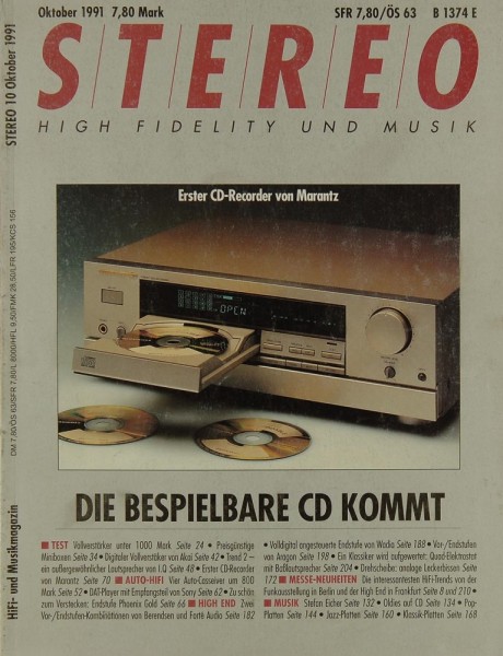 Stereo 10/1991 Zeitschrift