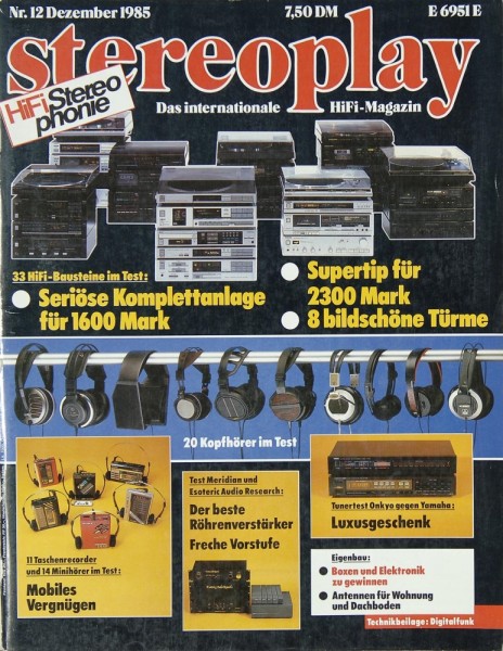 Stereoplay 12/1985 Zeitschrift