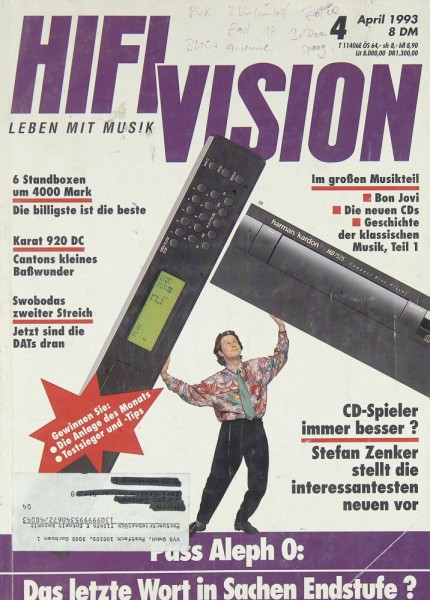 Hifi Vision 4/1993 Zeitschrift