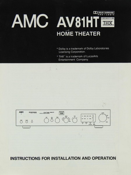 AMC AV 81 HAT User Guide