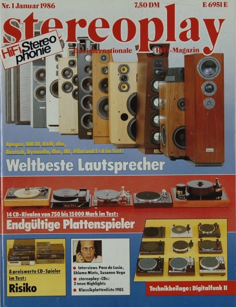Stereoplay 1/1986 Zeitschrift