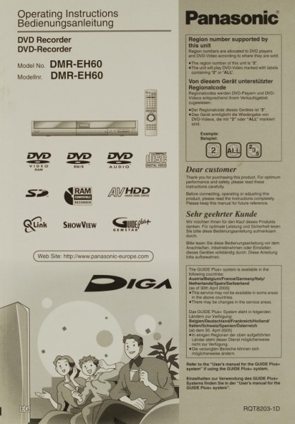 Panasonic DMR-EH 60 Bedienungsanleitung