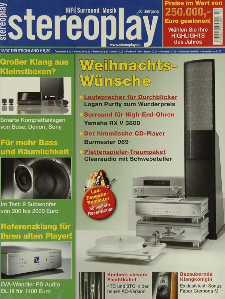 Stereoplay 12/2007 Zeitschrift