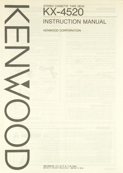 Kenwood KX-4520 Manual