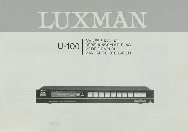 Luxman U-100 User Manual