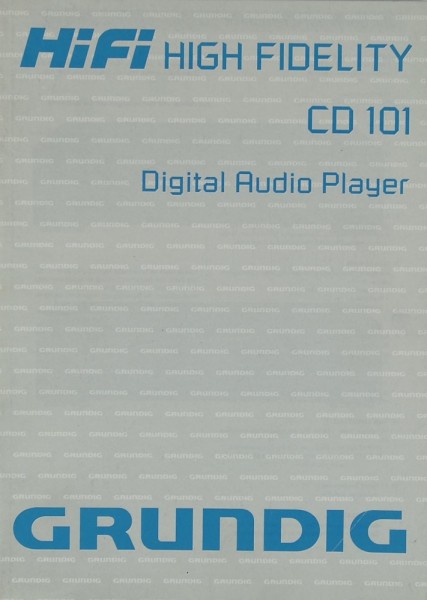 Grundig CD 101 Manual