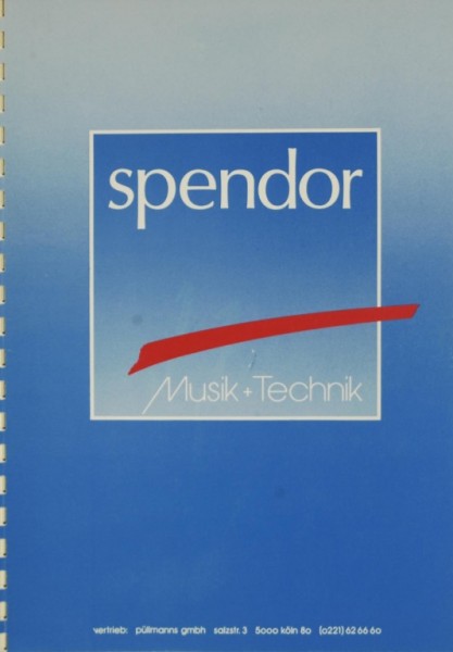 Spendor Musik + Technik Brochure / Catalogue