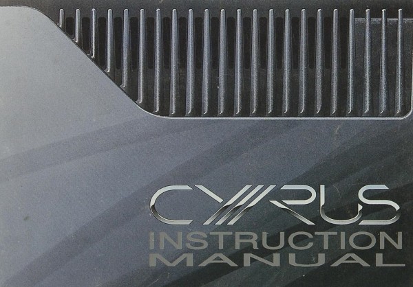 Mission / Cyrus PSX-R User Manual