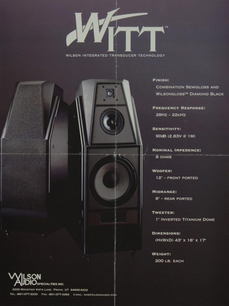 Wilson Audio Witt Brochure / Catalogue