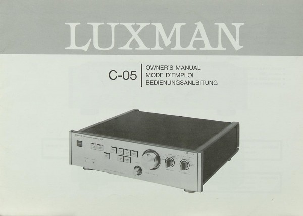 Luxman C-05 Manual