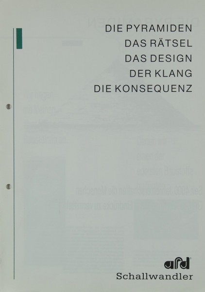 afd Schallwandler Brochure / Catalogue