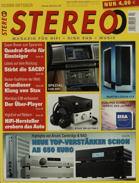 Stereo 10/2008 Zeitschrift