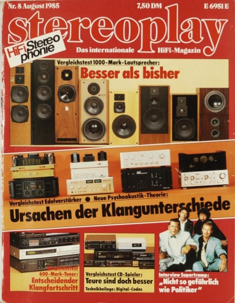 Stereoplay 8/1985 Zeitschrift