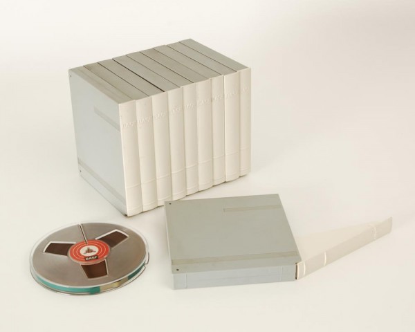 BASF 15er DIN Tonbandspule Kunststoff mit Band + Archivbox 10er Set