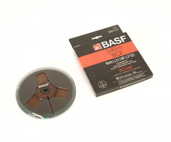 BASF LP35 18er DIN Tonbandspule Kunststoff mit Band
