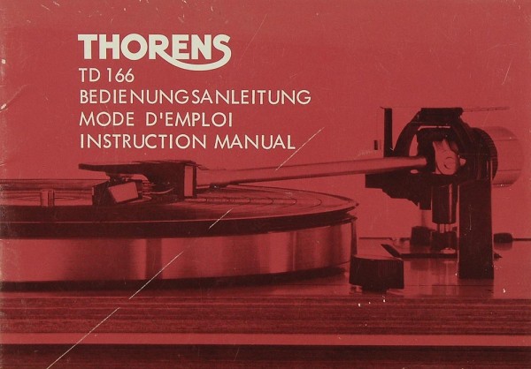 Thorens TD 166 Manual